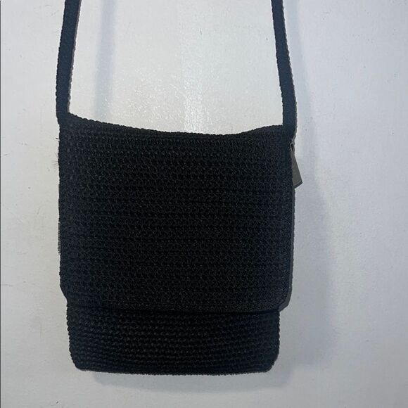 THE SAK Black Crochet Knit Crossbody Purse - Picture 1 of 6